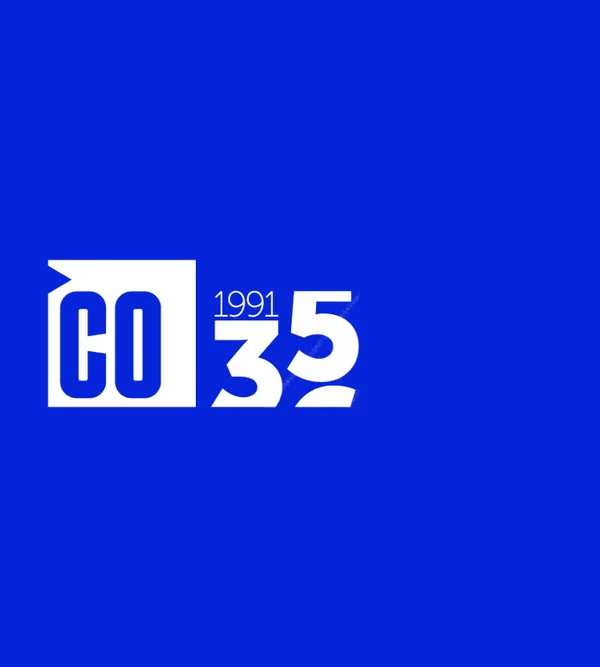 Il logo CO35, per i 35 anni di C.O. Gruppo (1991-2026)